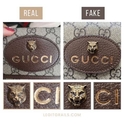 tell tale signs of fake gucci|gucci bag counterfeit logo.